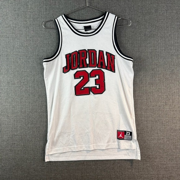 Jordan Other - Vintage Jordan 23 Basketball Jersey‎ Youth Large White Black Red Y2K